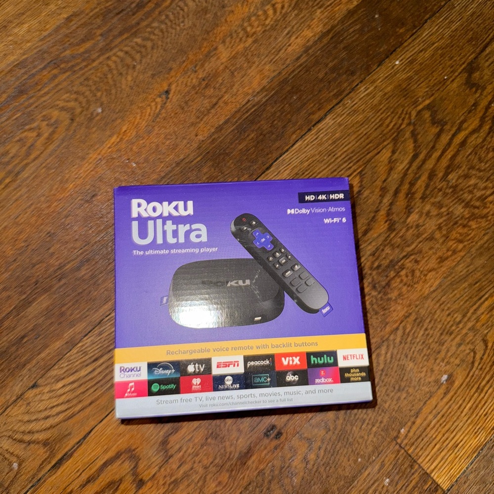 Roku Ultra Streaming Device with Black and Blue Remote